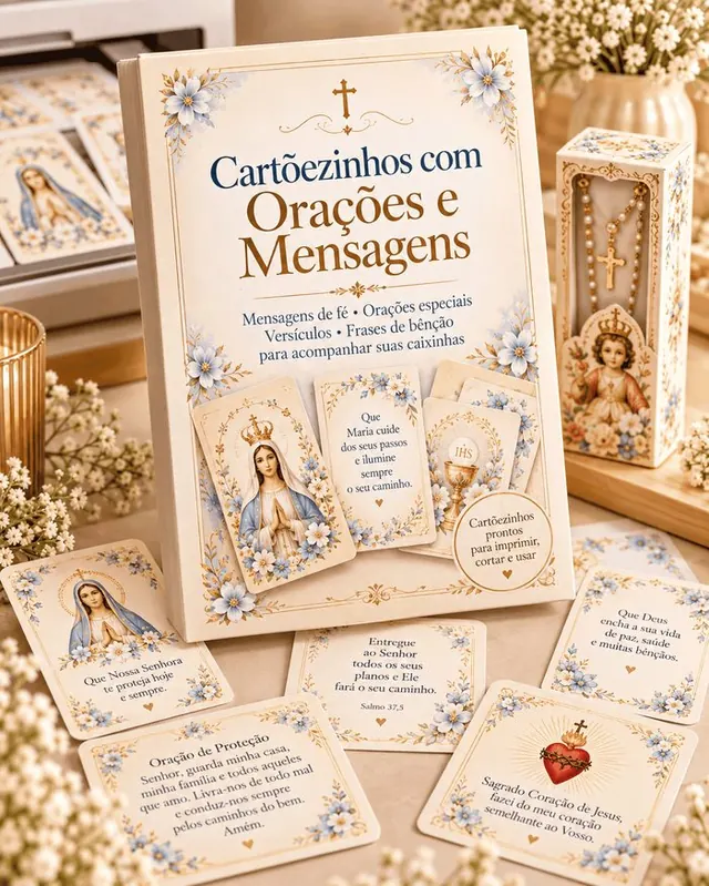 Capa do bônus 3: Cartõezinhos com Orações e Mensagens